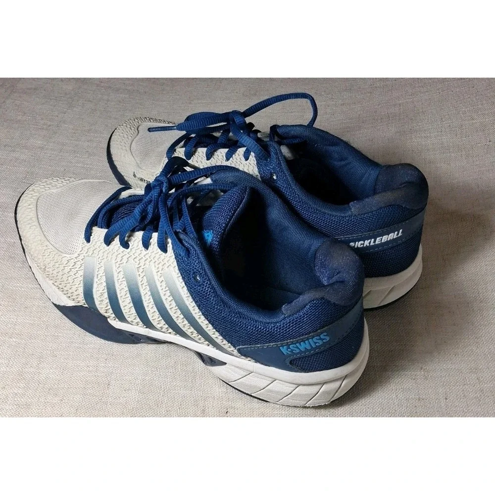 K-Swiss Men's Size 9‎ Pickleball Express Light Court Shoes White/Blue Sneakers